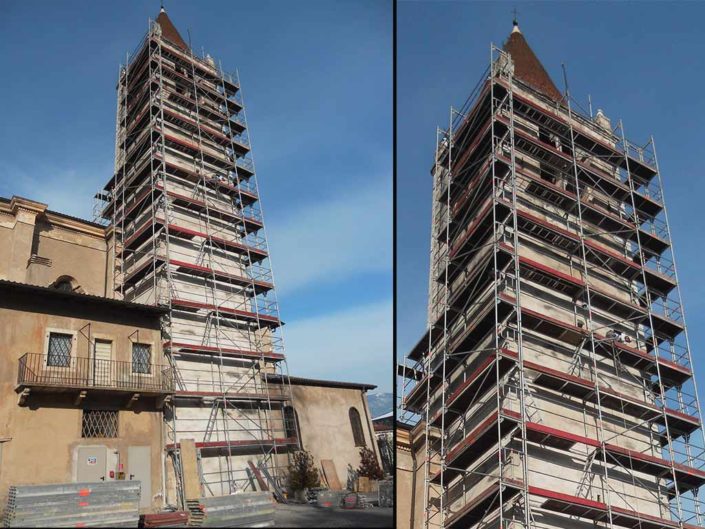 consolidamento campanile e struttura chiesa Intervento ristrutturazione beni culturali